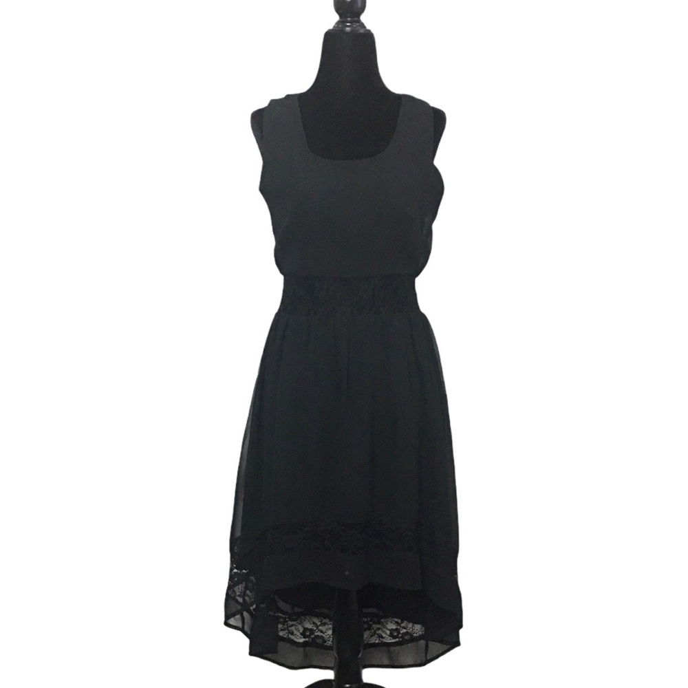 Topshop Women’s Lace Detail Black Dress Size 6